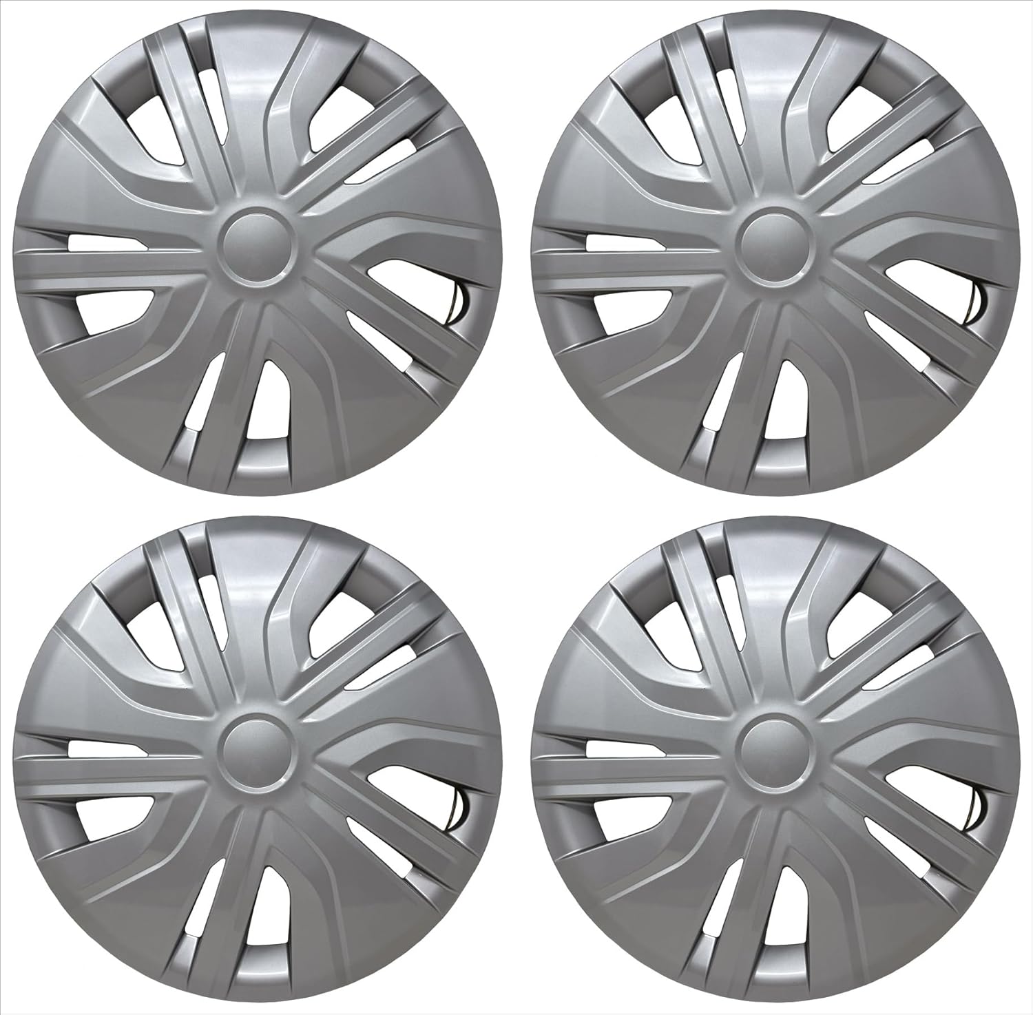 Replacement for Mitsubishi Mirage 2017-2024 Hubcap, Sturdy 14-inch Silver Wheel Cover (4 Pieces)