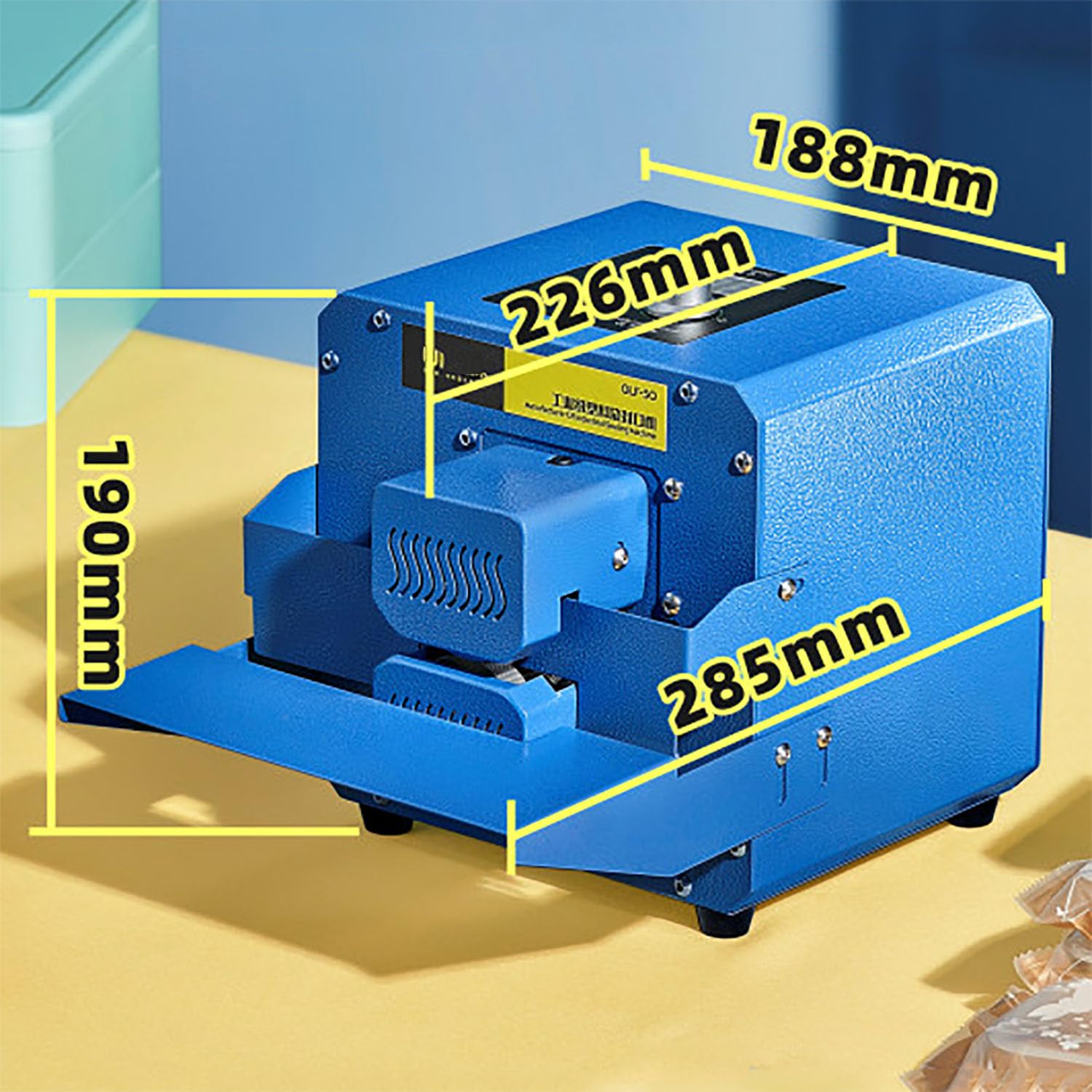 Selladora Industrial De Banda Continua, Máquina Termoselladora De Bolsas De Plástico con Pantalla Digital LED, Temperatura De Sellado De 0-200 ℃ Y Velocidad De Sellado De 5 M/min