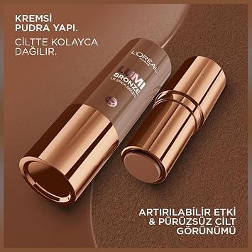 L'Oreal Cosmetics Lumi Bronzlaştırıcı Stick - 110 Toasted Sunlight | Bronzlaşma Çubuğu Kremden Toza, Güneşten Öpülen Işıma, Yapılabilir, Karıştırılabilir ve Asla Kek Yapılabilir, Çubuk Soleil