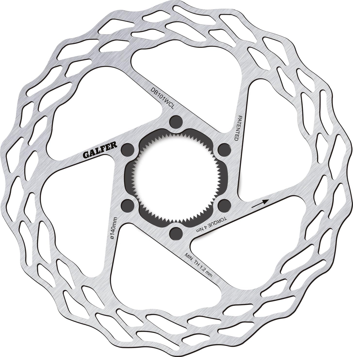 Galfer Wave CL Disc Brake Rotor, 140mm Road