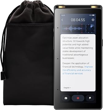 Buy iFLYTEK AI Recorder S6 and Receive a Free Velvet Protective Bag Long-Range Recording, AI Transcription, Offline Security, Perfect for Meetings & Interviews
