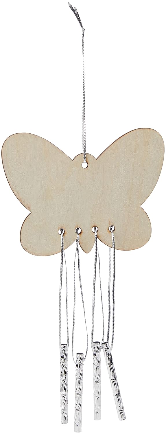 Baker Ross Wooden Windchimes Craft Kits - Pack of 4, Wood Arts and Crafts for Kids (FC384)