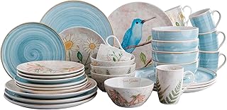 Corona Dinnerware set for 8 | Harvest | Lovely Garden set + Blue Caoba Set | forest designs & hand-painted product