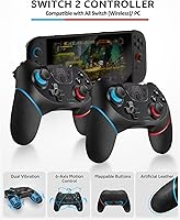 Vista 3 de Pro Controllers Accessories Bundle for Nintendo Switch 2 18-in-1: Carrying Case, Screen Protector, Thumb Grip for Joycon, Dockable Console