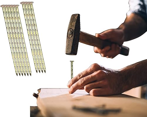 Miniatura 5 de Nigh 50 estacas de paisaje de 6 pulgadas, picos de paisaje galvanizados de metal en espiral, clavos de jardín para césped artificial, bordes de