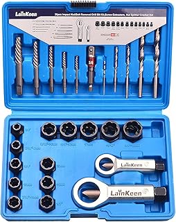 LainKeen 26PCS Impact Nut/Bolt Removal Drill Bit Kit, Screw Extractors, Nut Splitter Cracker Set, Bolt Extractor Tool Set Price In India