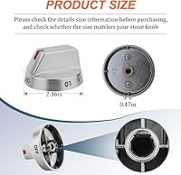Vista 3 de DG94-03500A/Z para reemplazo de perillas de estufa de gas Samsung, DG94-03500U Repalce DG94-03500A, compatible con NX60T8111SS NX60T8311SS