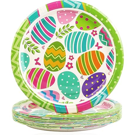 7 Inch Easter Dessert Paper Plates