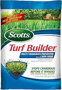 Scotts Turf Builder Halts Crabgrass Preventer with Lawn Fertilizer, 5,000 sq. ft., 13.35 lbs.