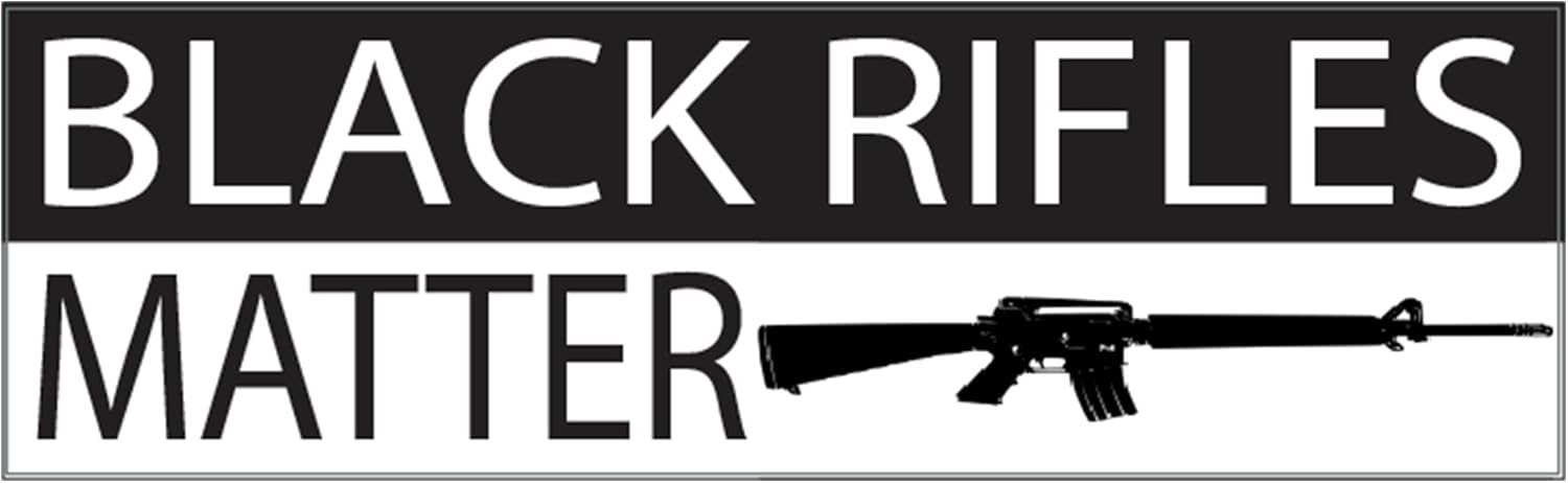 Sticker Gun Rights Adesivo Vinile "Black Guns Matter" - Per Auto, Vetri, Bumper, Tema Secondo Emendamento Scritta Adesiva - Foto 9