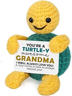 Funny Turtle Grandma Gifts Mothers Day Birthday I Love You Grandma Gifts for Grandmother Nana Gigi Mimi Present from Granddaughter Grandkids Grandson Handmade Emotional Positive Crochet Animals Turtle