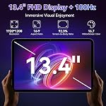 2026 Upgraded 13.4 inch Android 16 Tablet with Keyboard Bundle, Large 13 inch Tablet with 2K 120Hz IPS Display, 24GB RAM + 256GB ROM, 2.2Ghz Octa-Core,10000mAh, Tablet with Pen & Mouse