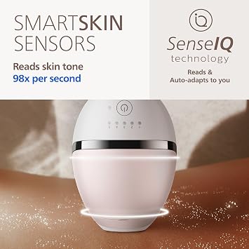 Philips Lumea 8000 Series IPL Hair Removal Device - Permanent Laser Hair Reduction for Women & Men, Easy and Comfortable Use at Home, SenseIQ, 2 Attachments for Body & Face, BRI932/03