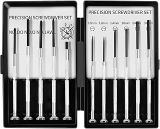 11PCS Mini Screwdriver Set,Small Screwdriver Set with 11 Different Size Flathead and Phillips Screwdrivers Repair for Watches,Computers,Toys and Jewelr