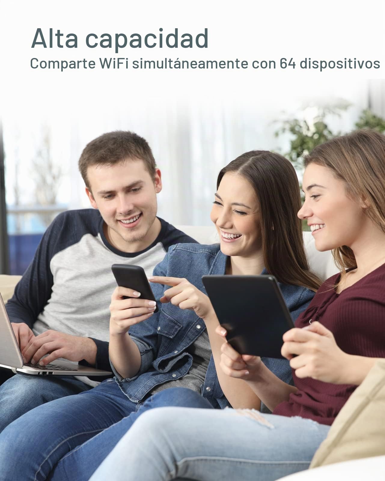 Router 4G SIM WiFi AC1200 para Tarjeta Movil 4g Micro Nano SIM | LTE Ruter Doble Banda 5GHz 867Mbps y 2.4GHz 300Mbps, Hasta 64 Dispositivos, Puerto Ethernet LAN / WAN, Antenas Desmontables