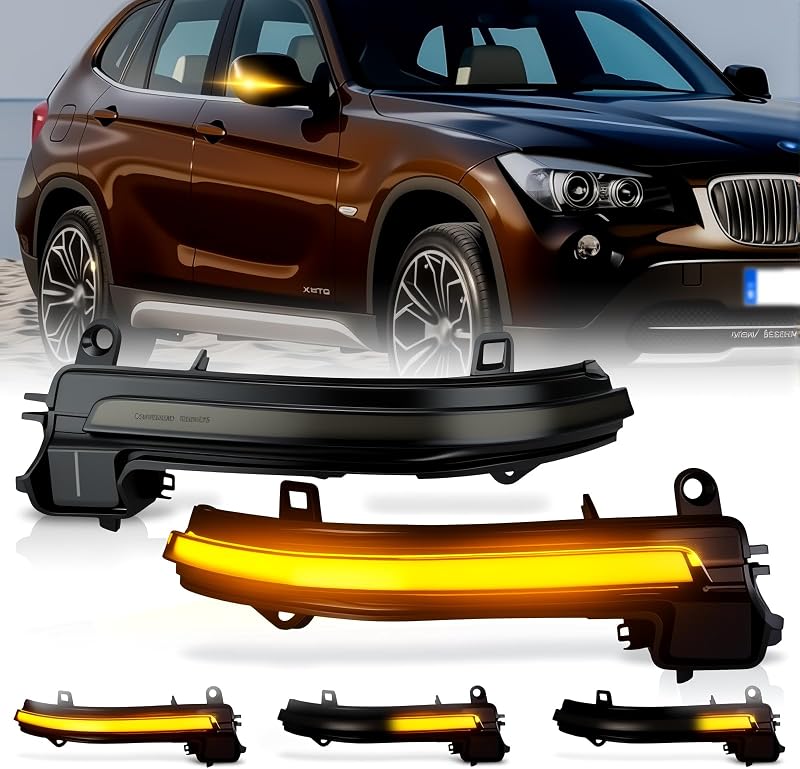 Luzes de seta LED para retrovisor lateral D-Lumina BMW Série 1, 2, 3 e 4 – Par