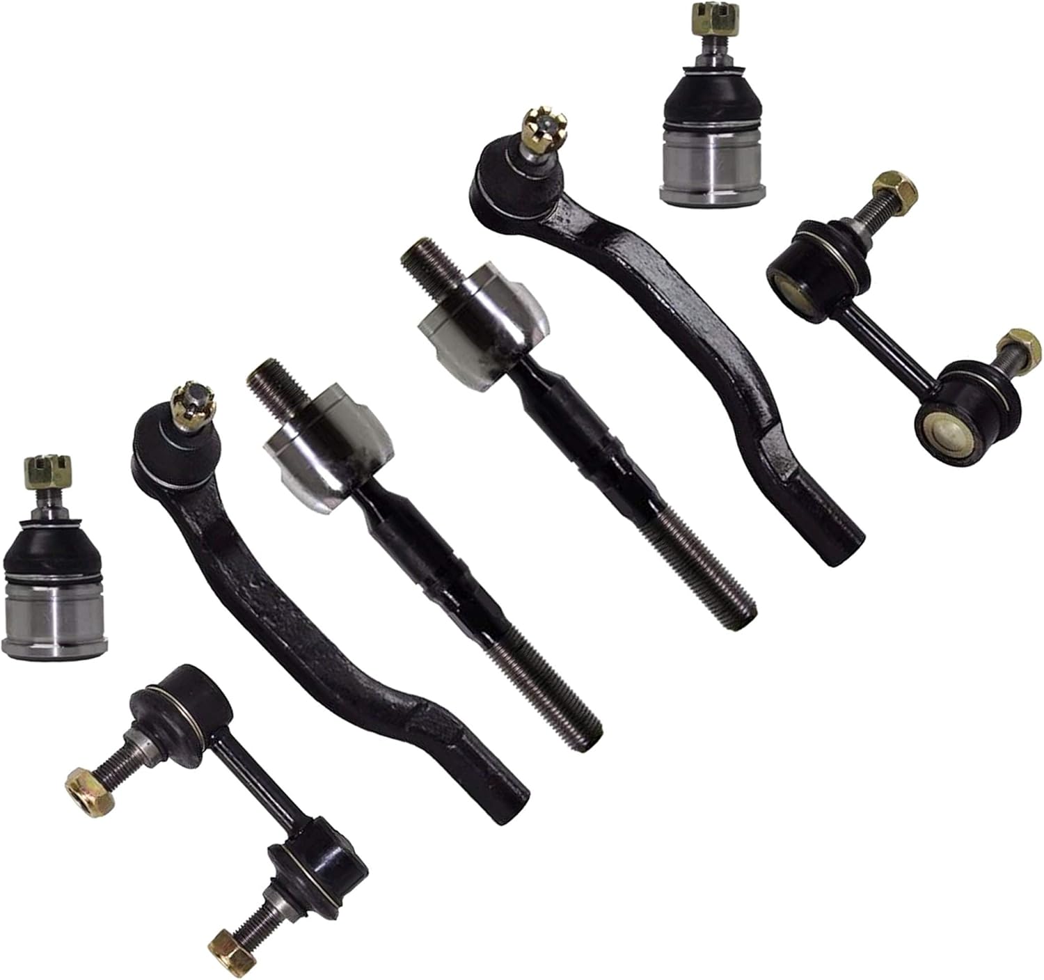 PartsW - 8 Pc Complete Suspension Tie Rod Ends + Ball Joints + Sway Bar Links Kit Compatible with 6 CYL Sedan Fits HONDA ACCORD InchCoupe Sedan 3.0L V6 Engine Inch/ACCORD Sedan 3.0L V6 Engine Models/