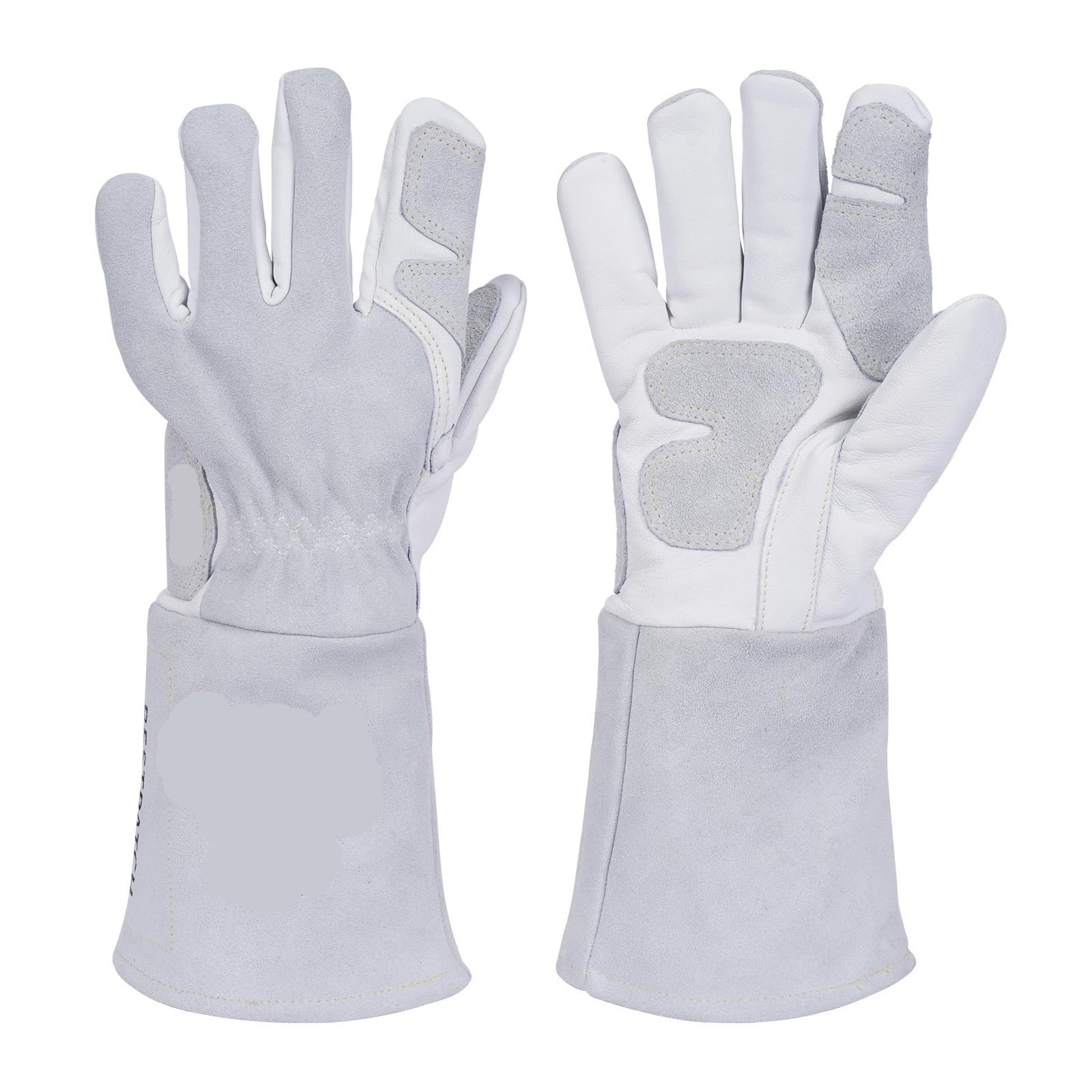 Guanti Saldatura Guanti da saldatura resistenti al calore for barbecue/manipolazione di animali con guanti saldatore a maniche extra lunghe