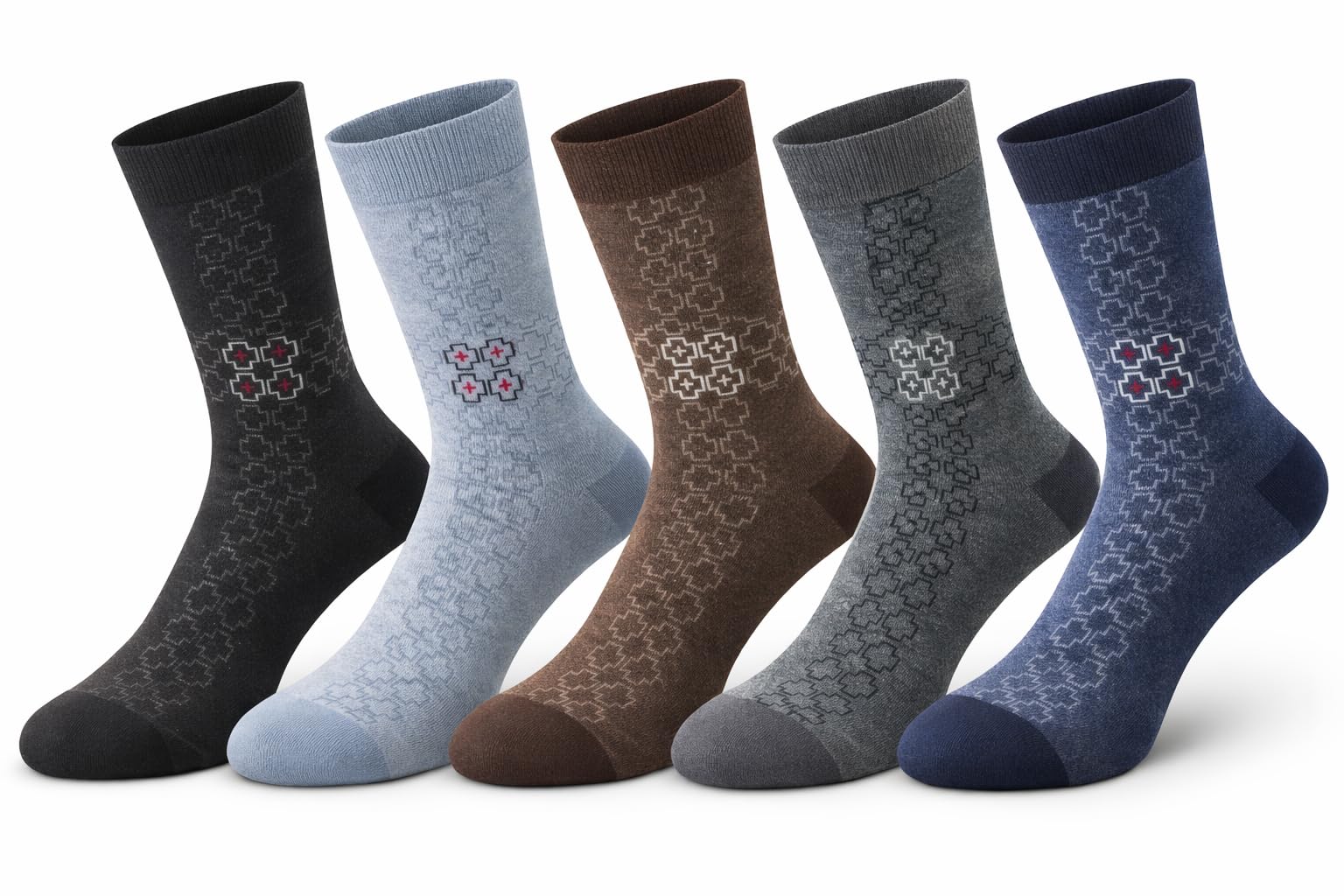 booph Men's Cotton PatternedGeometric Full Length Socks Multipack-picture-37