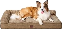 Vista 85 de EHEYCIGA Cama ortopédica XL para perro de espuma viscoelástica, cama lavable para perro con forro impermeable y funda extraíble, sofá extragrande
