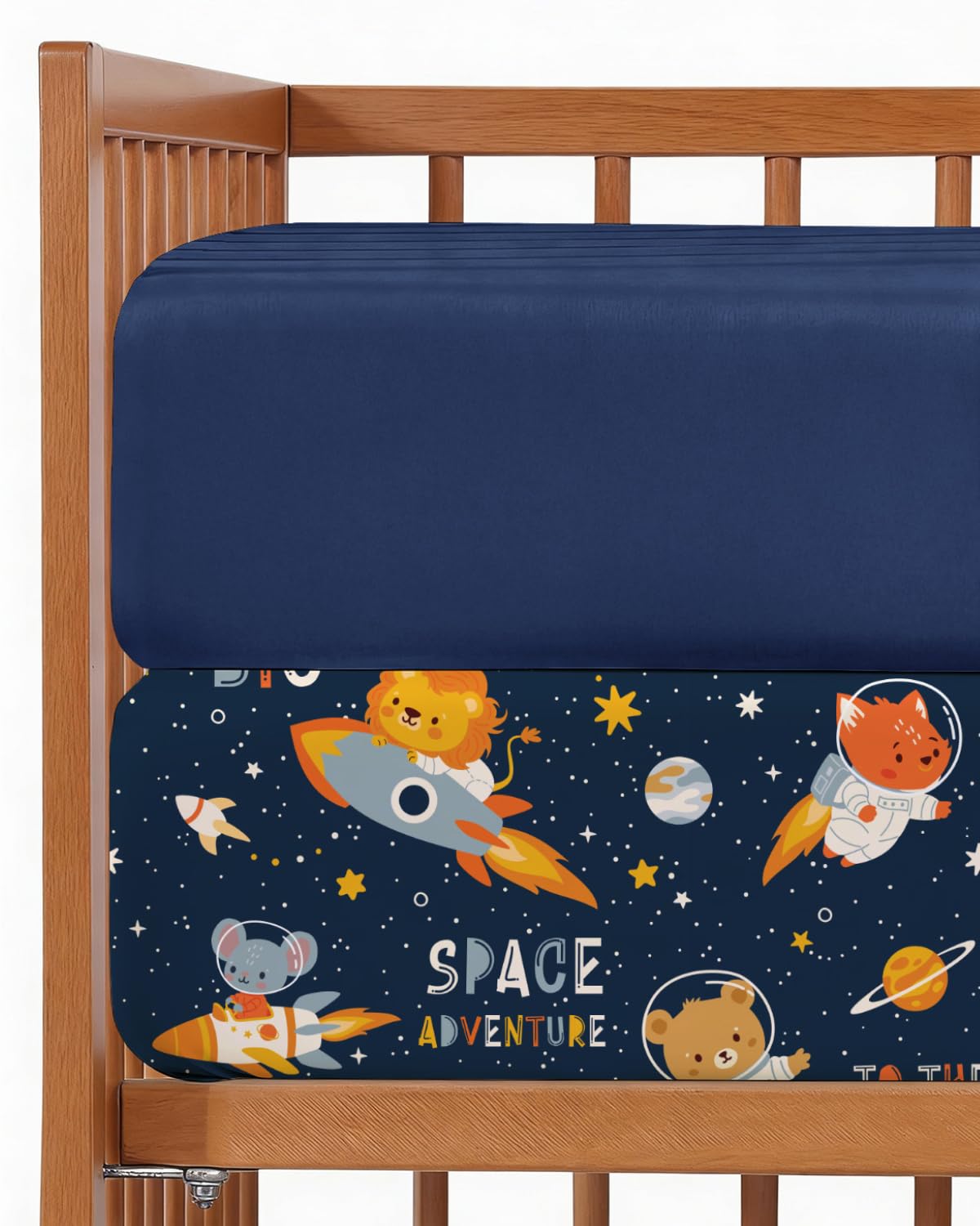 Crib Sheets - Pack of 2 Fitted Sheets for Standard Crib - 52x28in, Cosmo