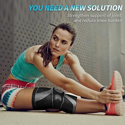Miniatura 5 de NEENCA Rodillera profesional para aliviar el dolor, manga de compresión médica de rodilla, soporte de rodilla con tecnología de punto horizontal