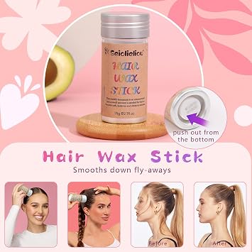 Hair Styling Kit with Hair Wax Stick, 2100 Pcs 36 Colors Hair Elastics