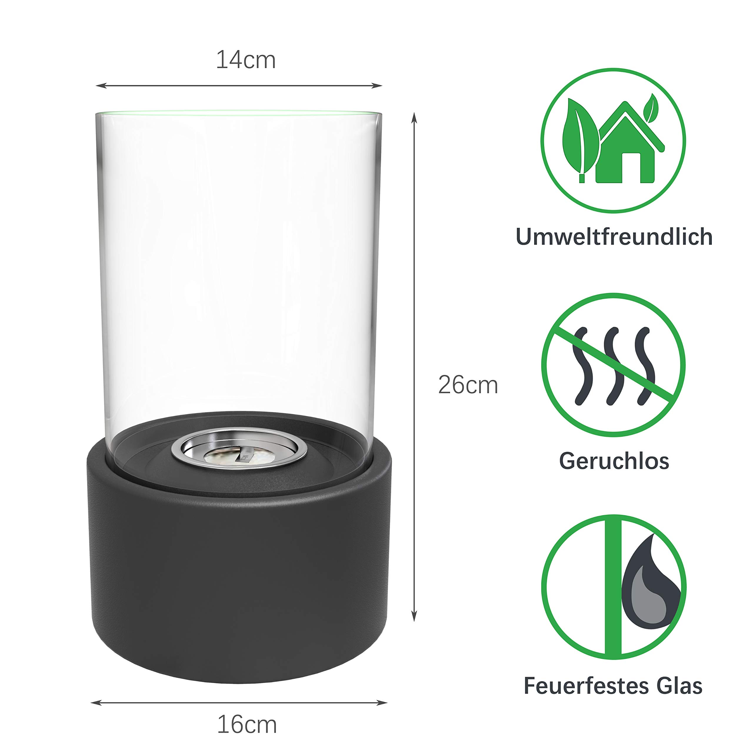 Buy Elegant bioethanol table fireplace with ethanol tank, tank insert