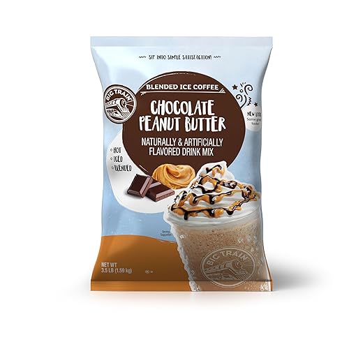 Vista 102 de Big Train Mezcla de café helado mezclado con moca reducida, 3.5 libras (paquete de 1) Latte + Latte Chai con especias 1.9 Lb,Café helado