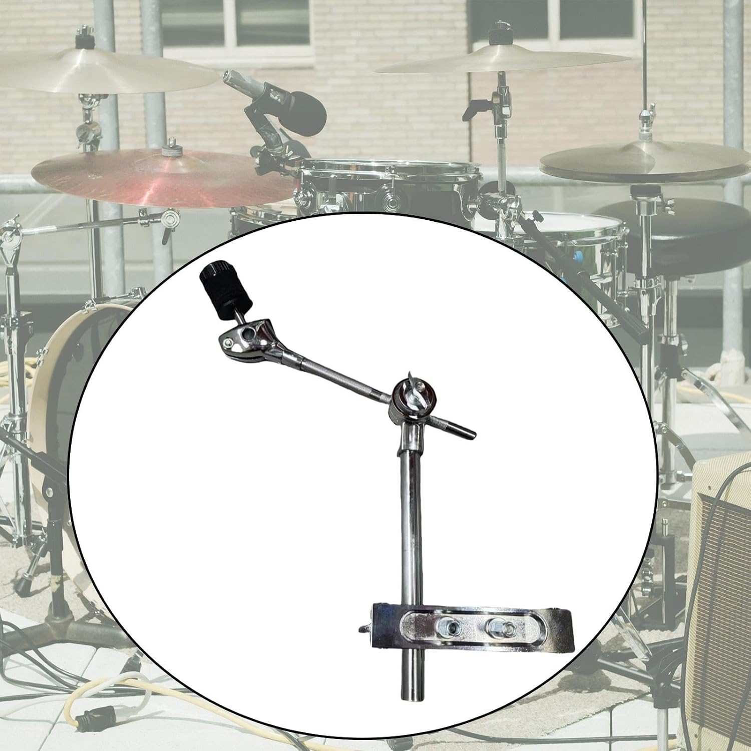 Heavy Cymbal Holder Cymbal Arm and Movable Top Cymbal Mount for Crash and Effects Cymbals Drum Parts, B