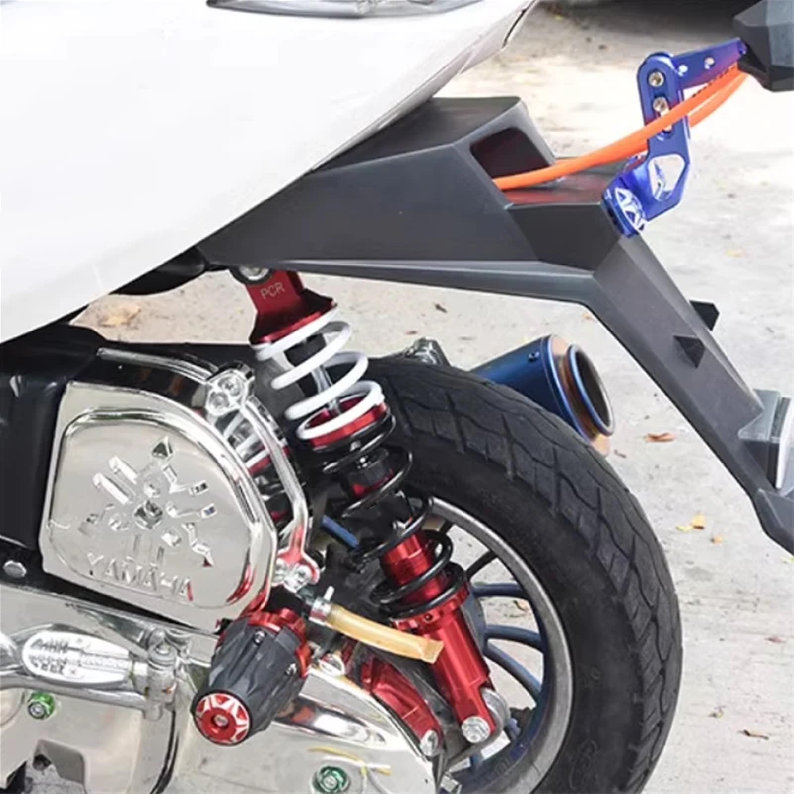Motocykle amortyzatora Amortyzator hydrauliczny olejowy motocyklowy tylny amortyzator pasuje do Yamaha Qiaoge Fuxi 100 Ghost Fire 125 Gy6 amortyzator Air Suspension(280mm red pair)