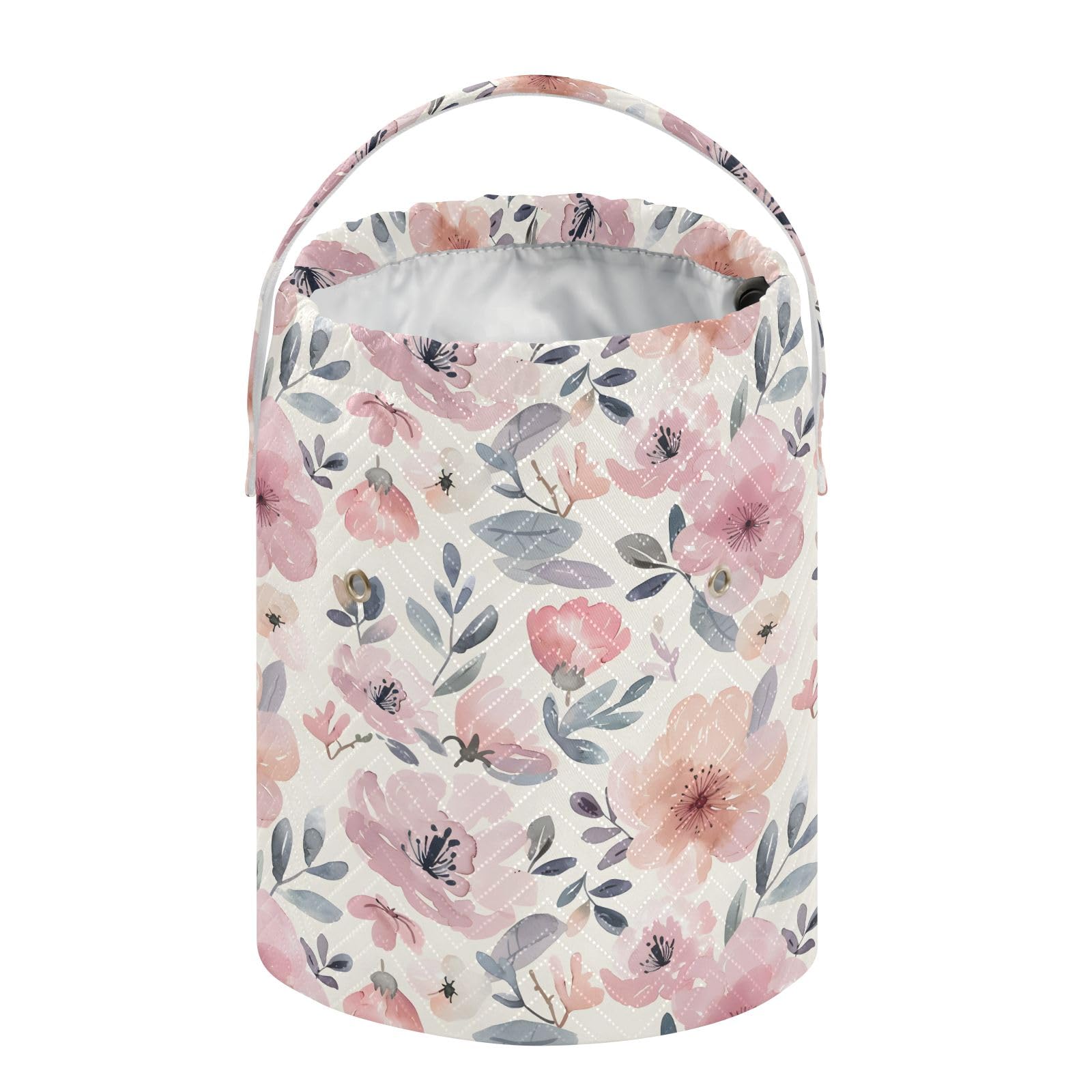 Yarn Storage Bag Small Crochet Bag Knitting Bag Organizer Sweet Watercolor Flower Yarn Bags for Crocheting Basket