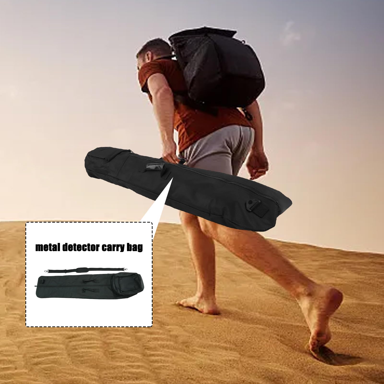 Sac de transport pour détecteur de métaux - 115 cm - Sac à dos de