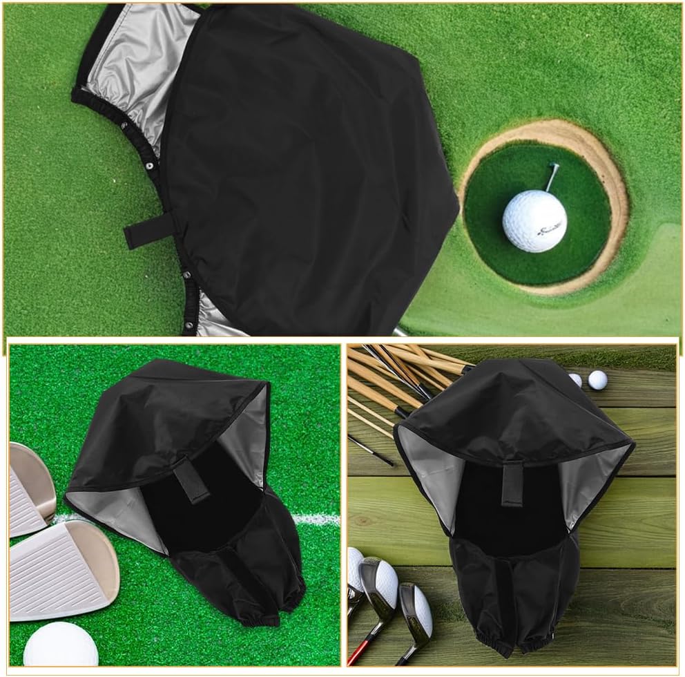 4pcs Golf Bag Rain Hood: Waterproof Oxford Cloth Raincoat for Golf Bags - Dust Protection Fits Most Packs and Push Carts - Ideal for Men and Women Golfers