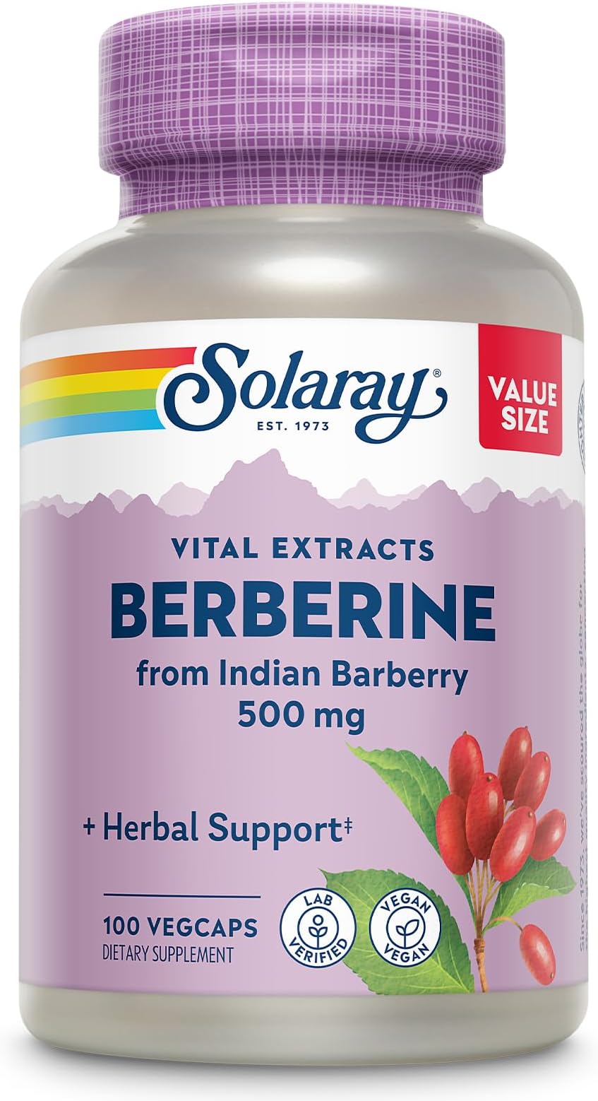 Berberine 500mg - Berberine Supplement for a Healthy, Active Lifestyle - with Berberine HCl from Indian Barberry - Vegan, Non-GMO, 60-Day Guarantee, Lab Verified - 100 Servings, 100 VegCaps