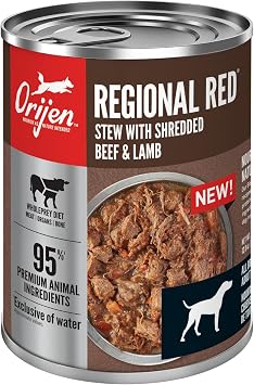 ORIJEN Real Meat Shreds, Grain-Free, Regional Stew, Premium Wet Dog Food