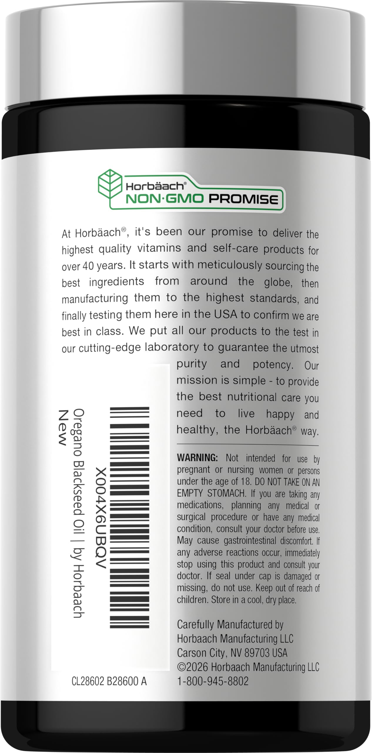 Horbäach Oil of Oregano with Blackseed Oil Softgels | 90 Pills — Amazon image 3