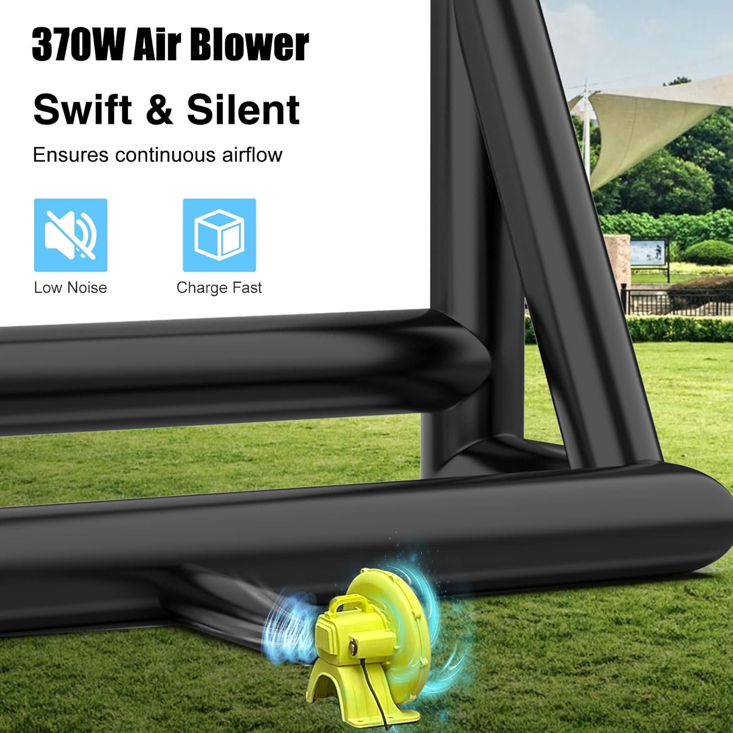 Estgora 24FT Inflatable Movie Screen, Inflatable Projector Screen for Outside, Blow Up Projector Screen with Air Blower,Front & Rear Projection Screens for Outdoor Movie Night Backyard Pool Party Fun
