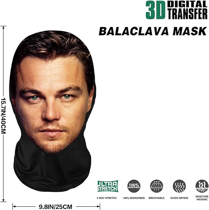 Máscara Realista de Malla Impresa para Disfraces Halloween miniatura 2