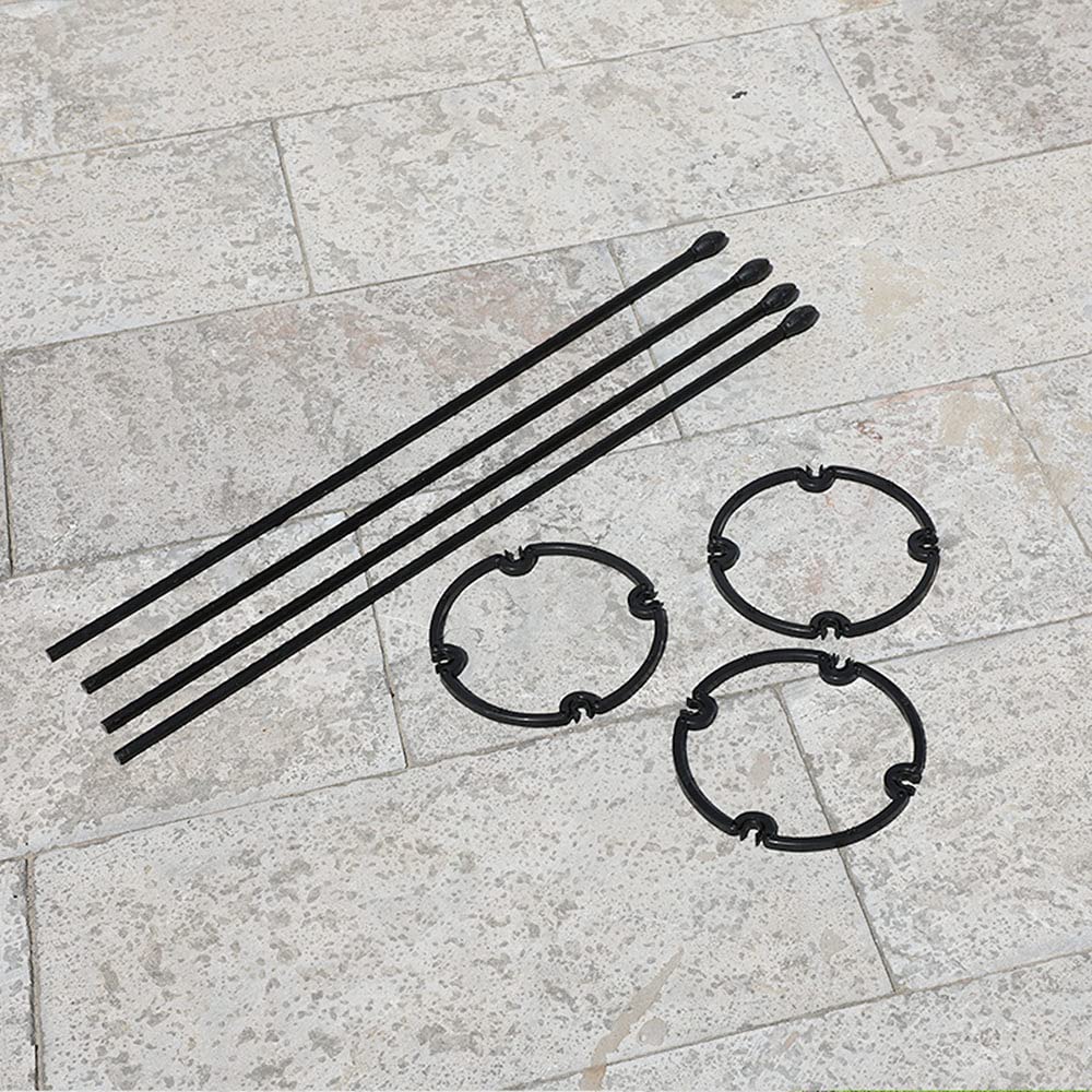 Tuteur en métal pour Plantes Support de Plantes de Jardin Treillis en Pot jardinières, extérieur intérieur Balcon, Noir, Height 90cm,120cm