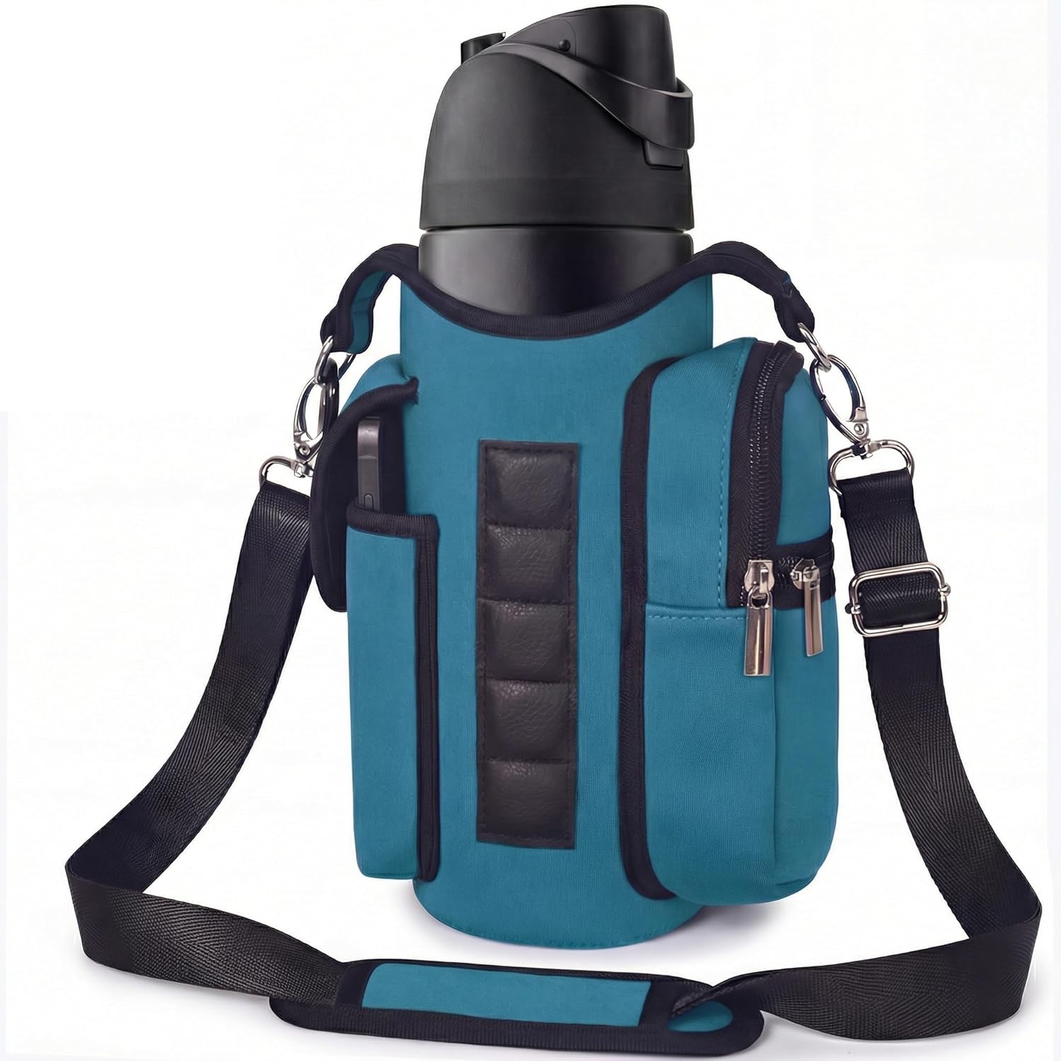 AUPET Magnetic Gym Bag for Men & Women, Small Gym Bag Organizer, Crossbody Magnets Gym Water Bottle Bag Holder Carrier Fits for 18-40oz Owala Yeti Hydro Flask, Workout Pouch for Phone, Keys & Wallet