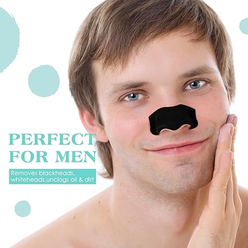 Miniatura 7 de Tiras para eliminar puntos negros para hombres, (120 tiras) de limpieza profunda para la nariz, tiras de poros de carbón, desatascan los poros