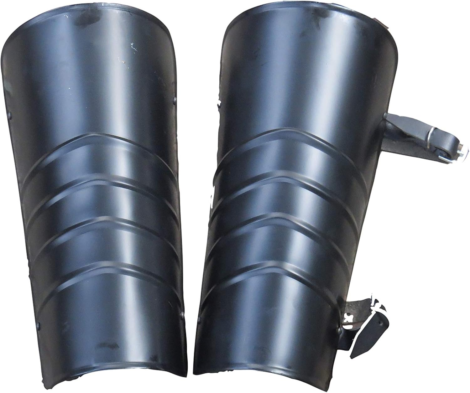 NauticalMart Blackened Steel Greaves Leg Protection Fantasy Cosplay Clothing, LARP Costume, Fantasy Warrior Medieval Knight's Functional Armour