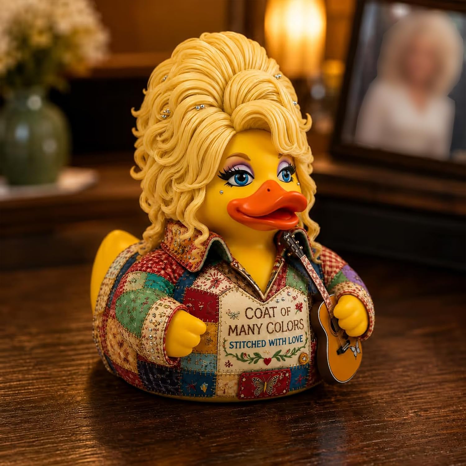 Parton Coat of Many Colors Memorial Duck, Musical Decor Figurines，4 PCS image 3