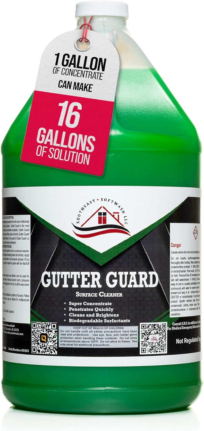 Gutter Guard by Southeast Softwash | Heavy Duty Gutter Cleaner for Black Streak Removal