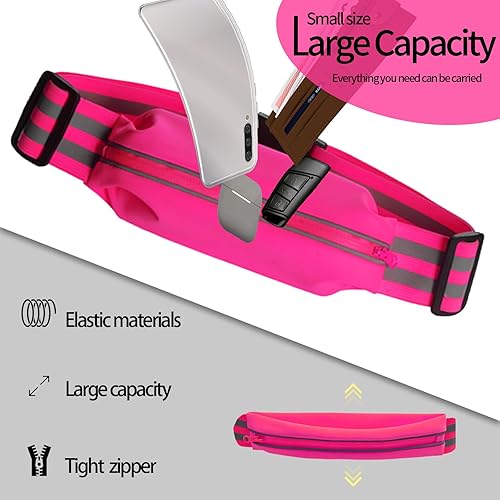 Miniatura 4 de Cinturón de correr para correr para mujeres y hombres, soporte para teléfono, bolsa reflectante, cinturones de dinero, cintura para ejercicio,