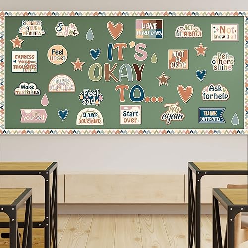 Miniatura 4 de Pósteres de salud mental con texto en inglés "It's Okay to Boho, juego de tablones de anuncios de terapia, oficina, decoración inspiradora de