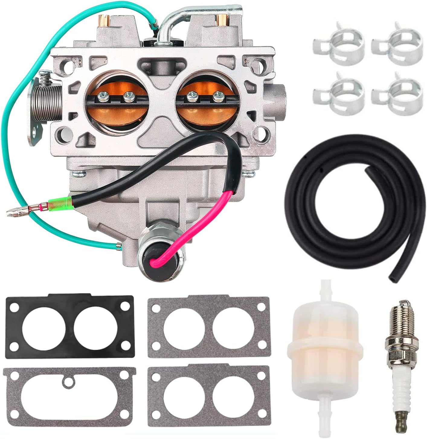 24 853 112-S Carburetor Carb W/Spark Plug Compatible with Kohler CH750S CH750 27HP 30HP Replace 24853113-S 24-853-109-S 24-853-104-S 24 853 318-S