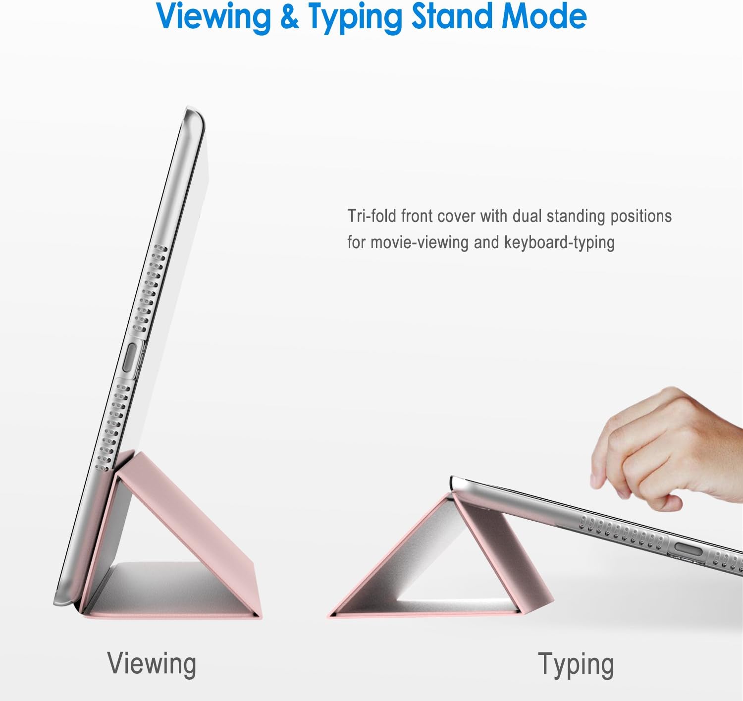 JETech Case for iPad Air 2013 Model, Cover with Stand Function and Auto Wake/Sleep (Rose Gold)