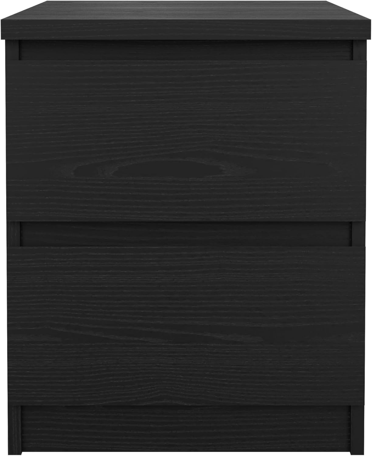 Tvilum Scottsdale 2 Drawer Nightstand, Black Wood Grain